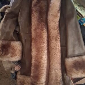 Scully Brown and Cream Shearling Coat